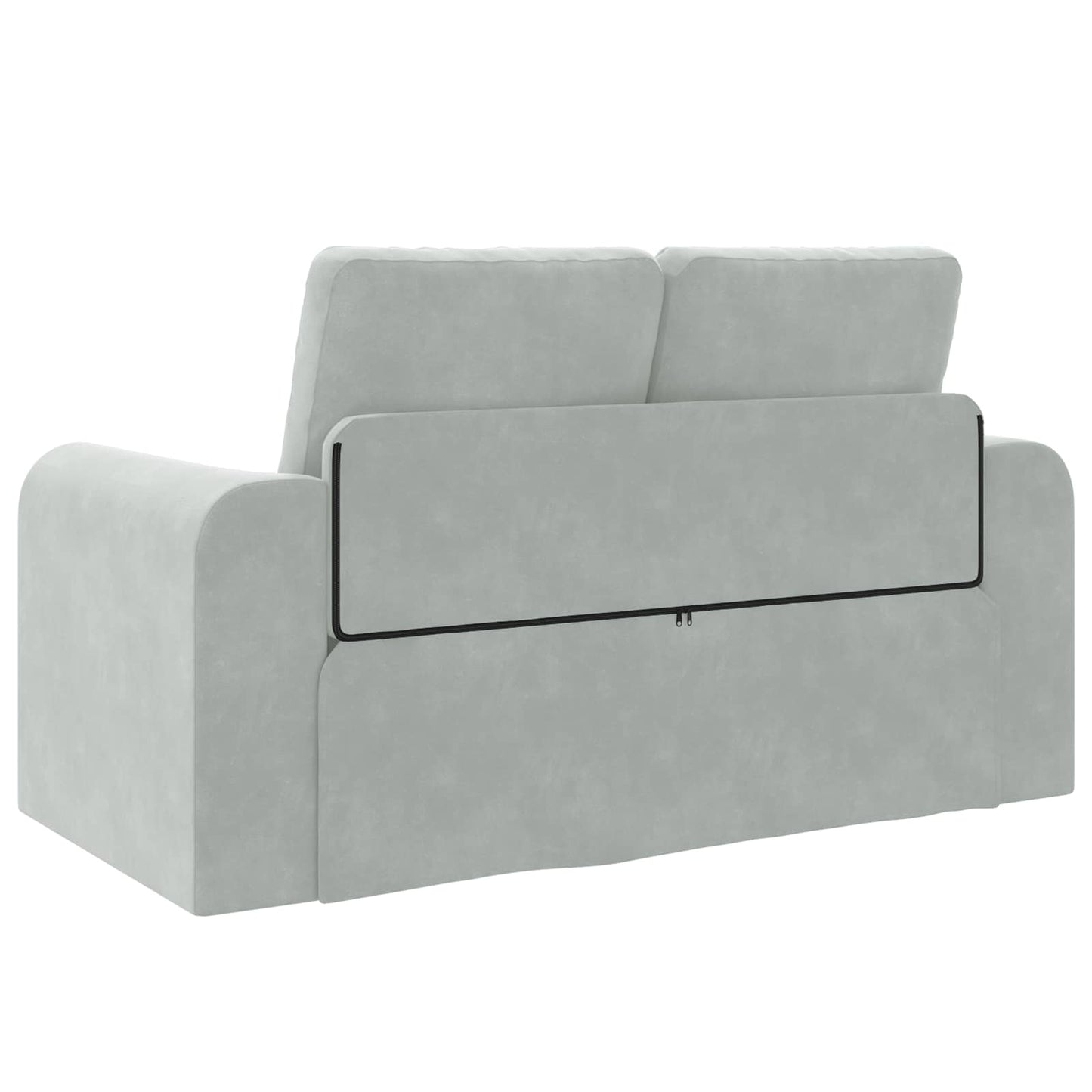 Divano Letto Pieghevole Grigio chiaro 148 x 71 x 83 cm Velluto