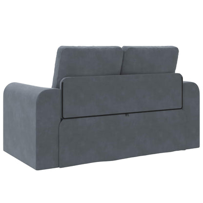 Divano Letto Pieghevole Grigio scuro 148 x 71 x 83 cm Velluto