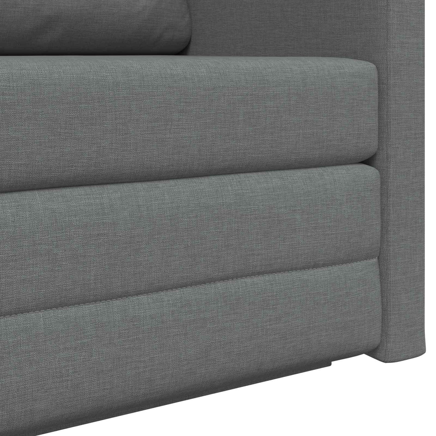Divano Letto Pieghevole Grigio scuro 124 x 71 x 78 cm Tessuto