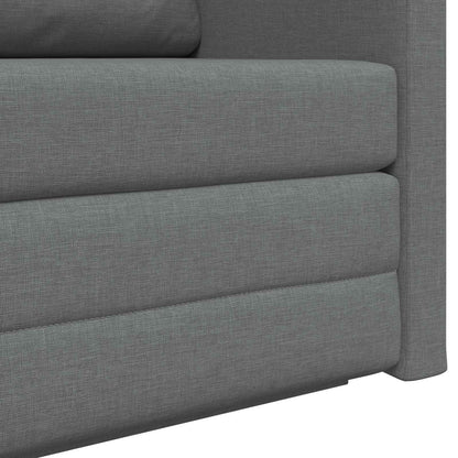 Divano Letto Pieghevole Grigio scuro 124 x 71 x 78 cm Tessuto