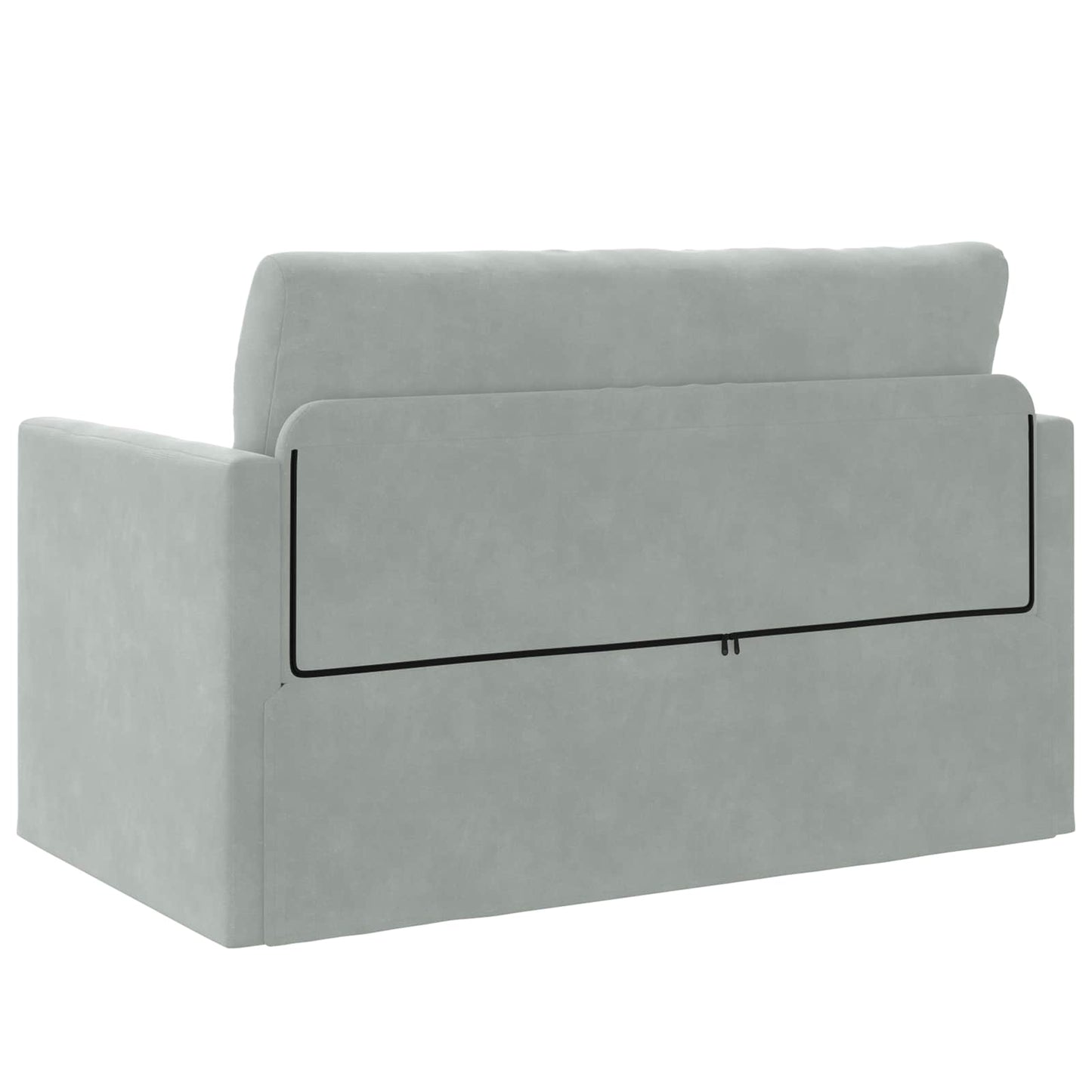 Divano Letto Pieghevole Grigio chiaro 124 x 71 x 78 cm Velluto