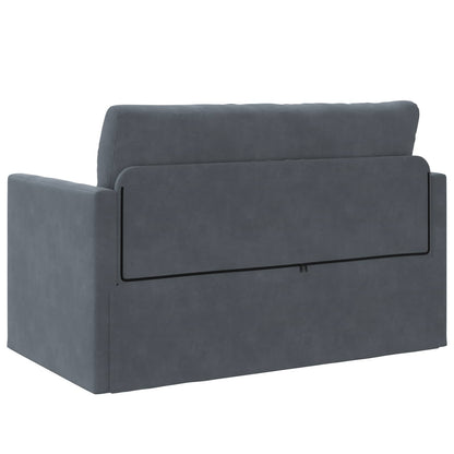 Divano Letto Pieghevole Grigio scuro 124 x 71 x 78 cm Velluto