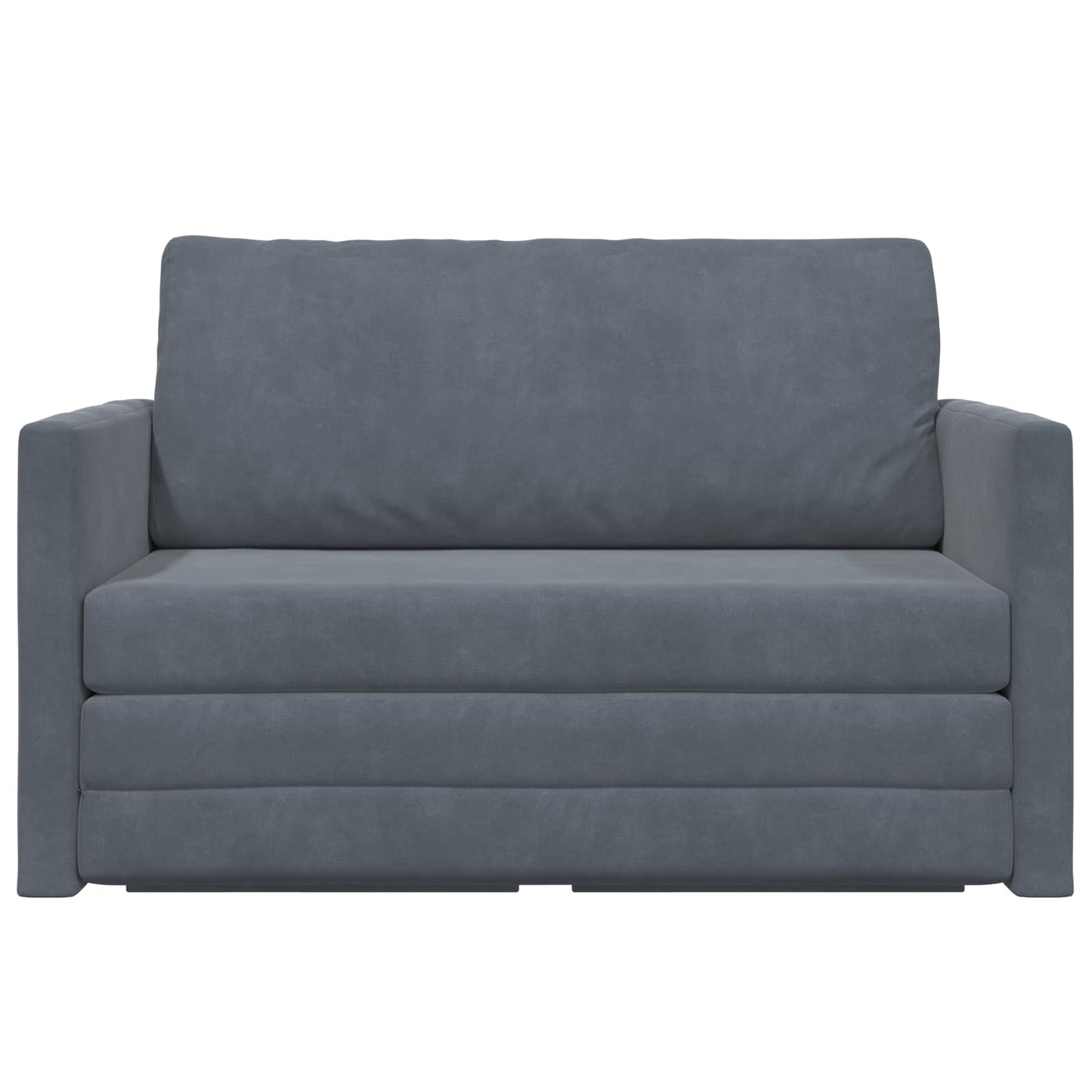 Divano Letto Pieghevole Grigio scuro 124 x 71 x 78 cm Velluto