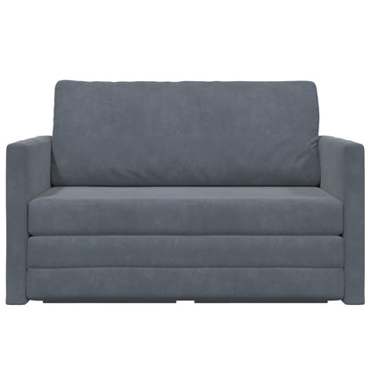 Divano Letto Pieghevole Grigio scuro 124 x 71 x 78 cm Velluto