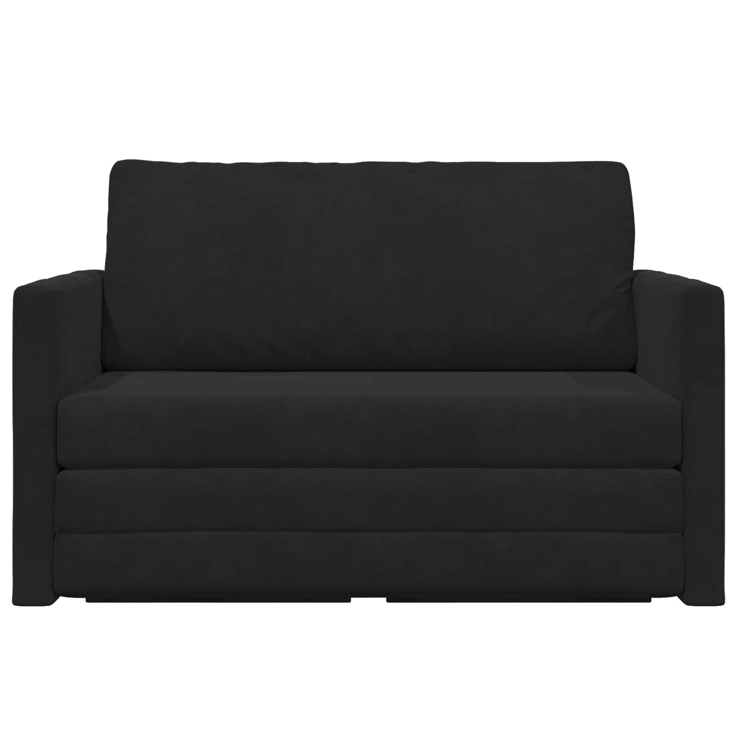 Divano Letto Pieghevole Nero 124 x 71 x 78 cm Velluto