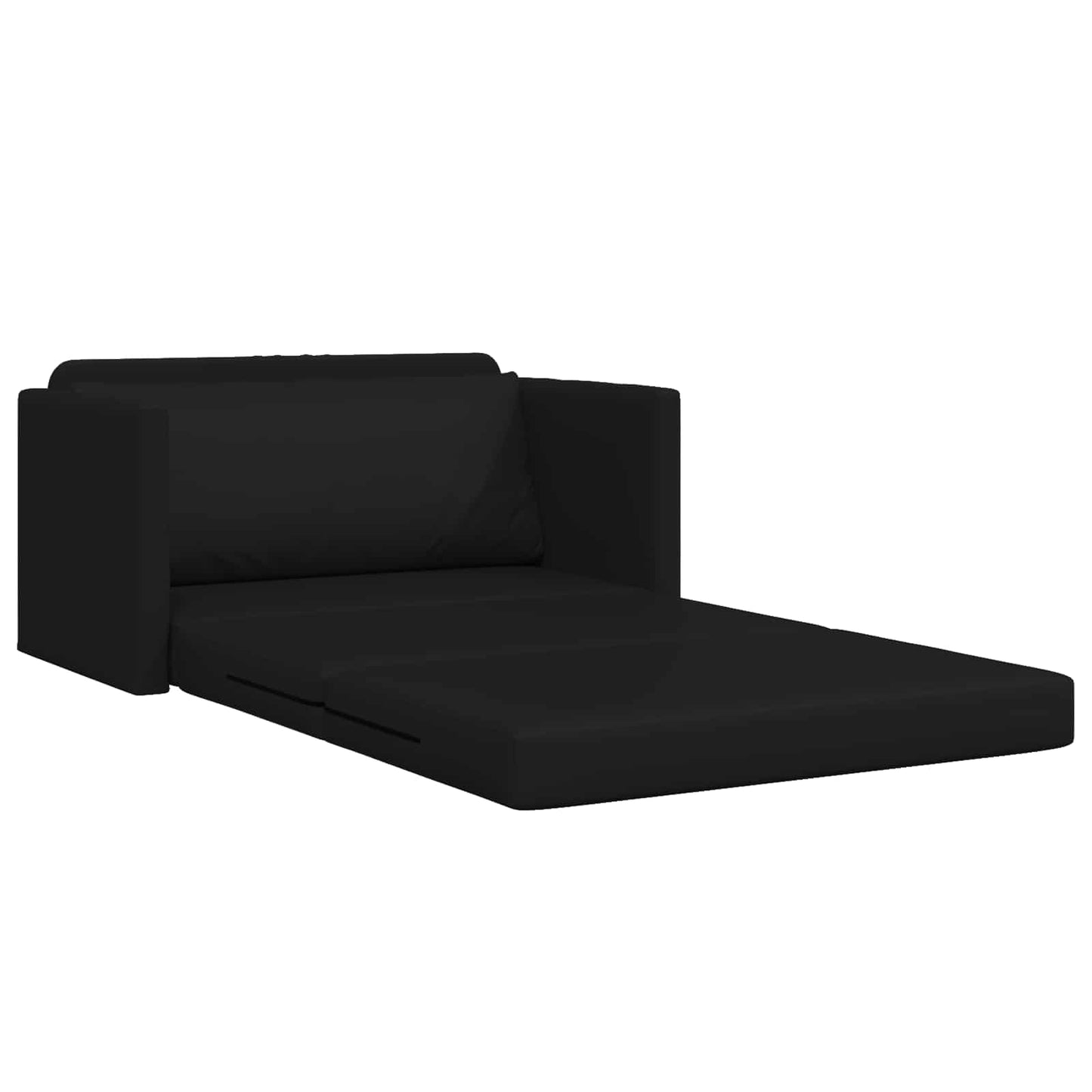 Divano Letto Pieghevole Nero 124 x 71 x 78 cm PVC