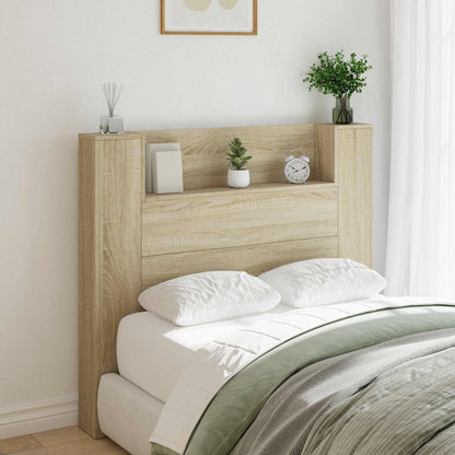 Testata con Mobile e LED Sonoma 120 x 16,5 x 103,5 cm | homemem39