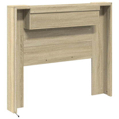 Testata con Mobile e LED Sonoma 120 x 16,5 x 103,5 cm | homemem39