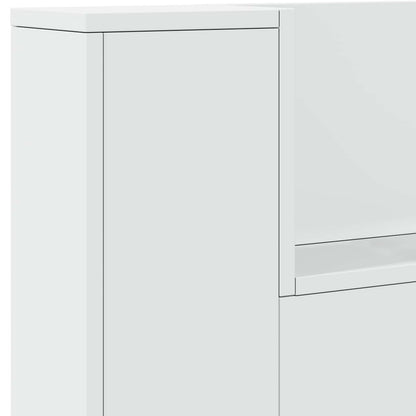 Testata con Mobile e LED Bianco 140 x 16,5 x 103,5 cm | homemem39