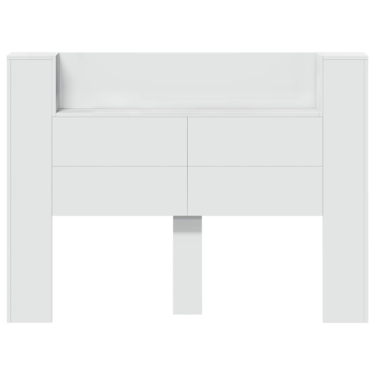 Testata con Mobile e LED Bianco 140 x 16,5 x 103,5 cm | homemem39