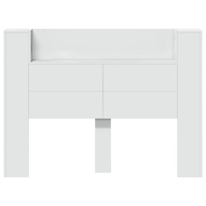 Testata con Mobile e LED Bianco 140 x 16,5 x 103,5 cm | homemem39
