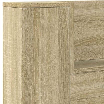 Testata con Mobile e LED Sonoma 140 x 16,5 x 103,5 cm | homemem39