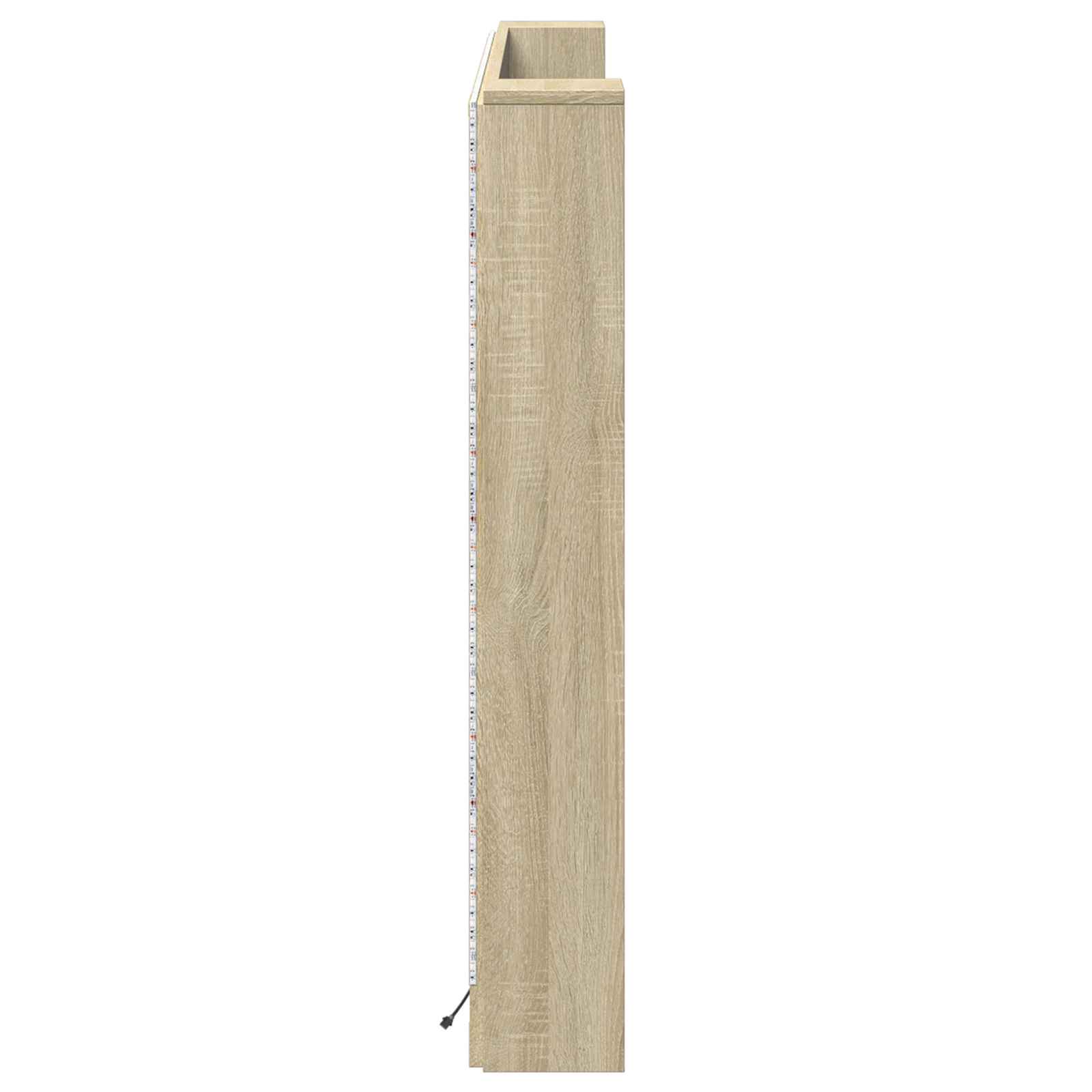 Testata con Mobile e LED Sonoma 160 x 16,5 x 103,5 cm | homemem39