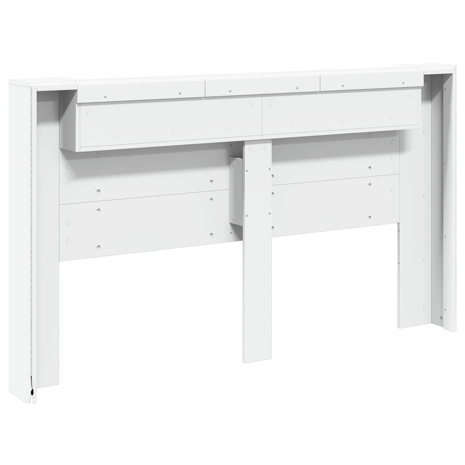 Testata con Mobile e LED Bianco 180 x 16,5 x 103,5 cm | homemem39