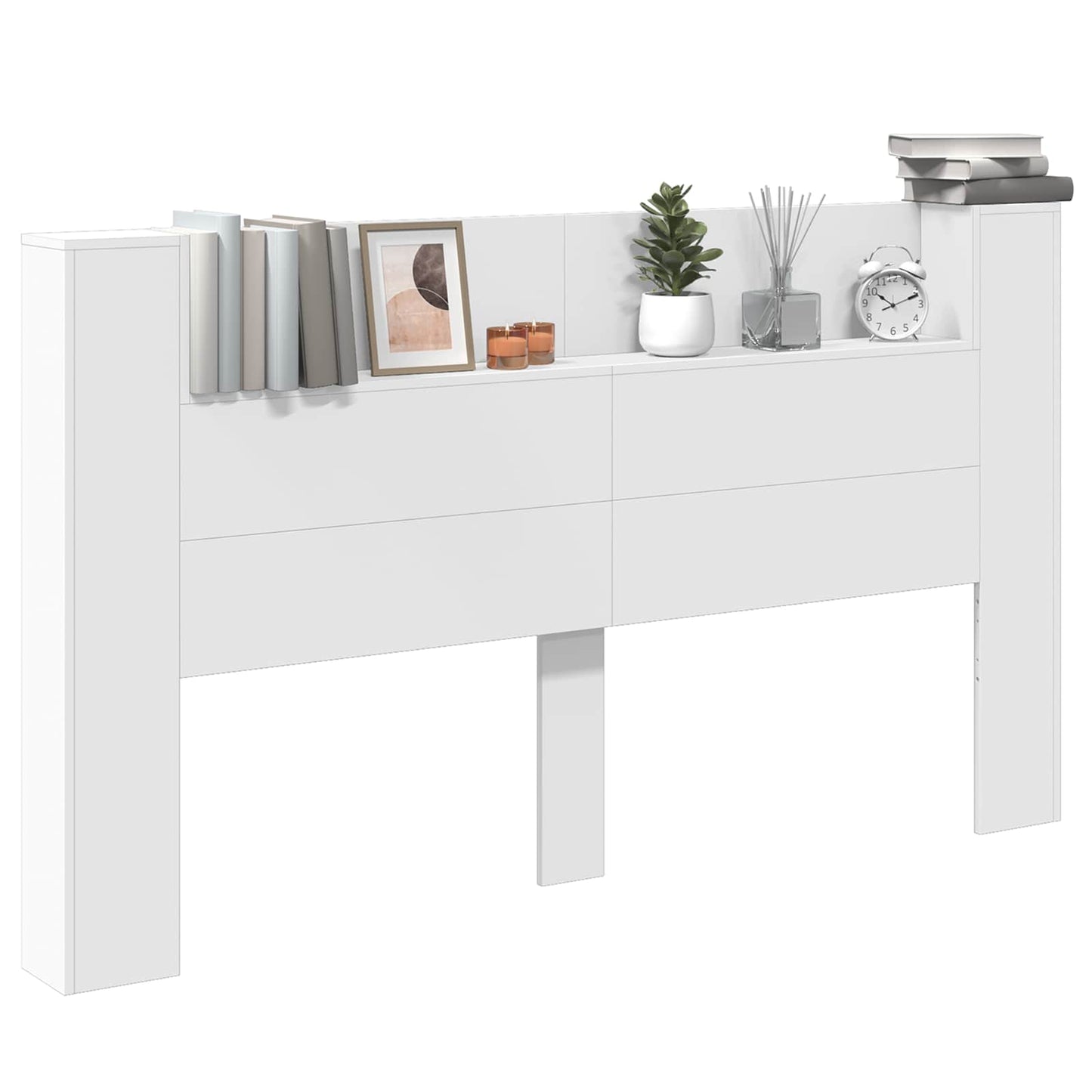 Testata con Mobile e LED Bianco 180 x 16,5 x 103,5 cm | homemem39