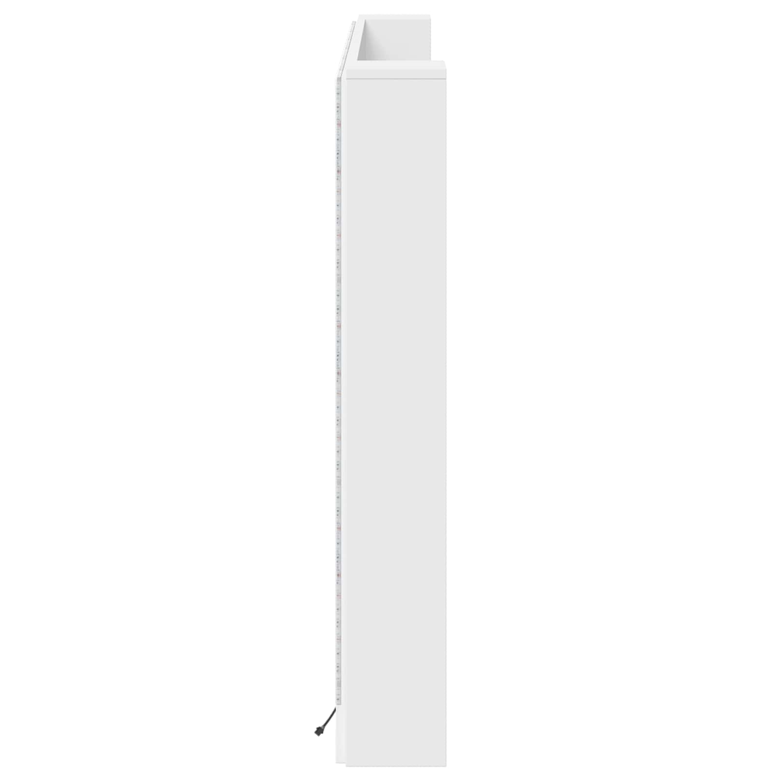 Testata con Mobile e LED Bianco 180 x 16,5 x 103,5 cm | homemem39
