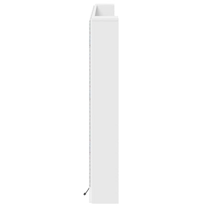 Testata con Mobile e LED Bianco 180 x 16,5 x 103,5 cm | homemem39
