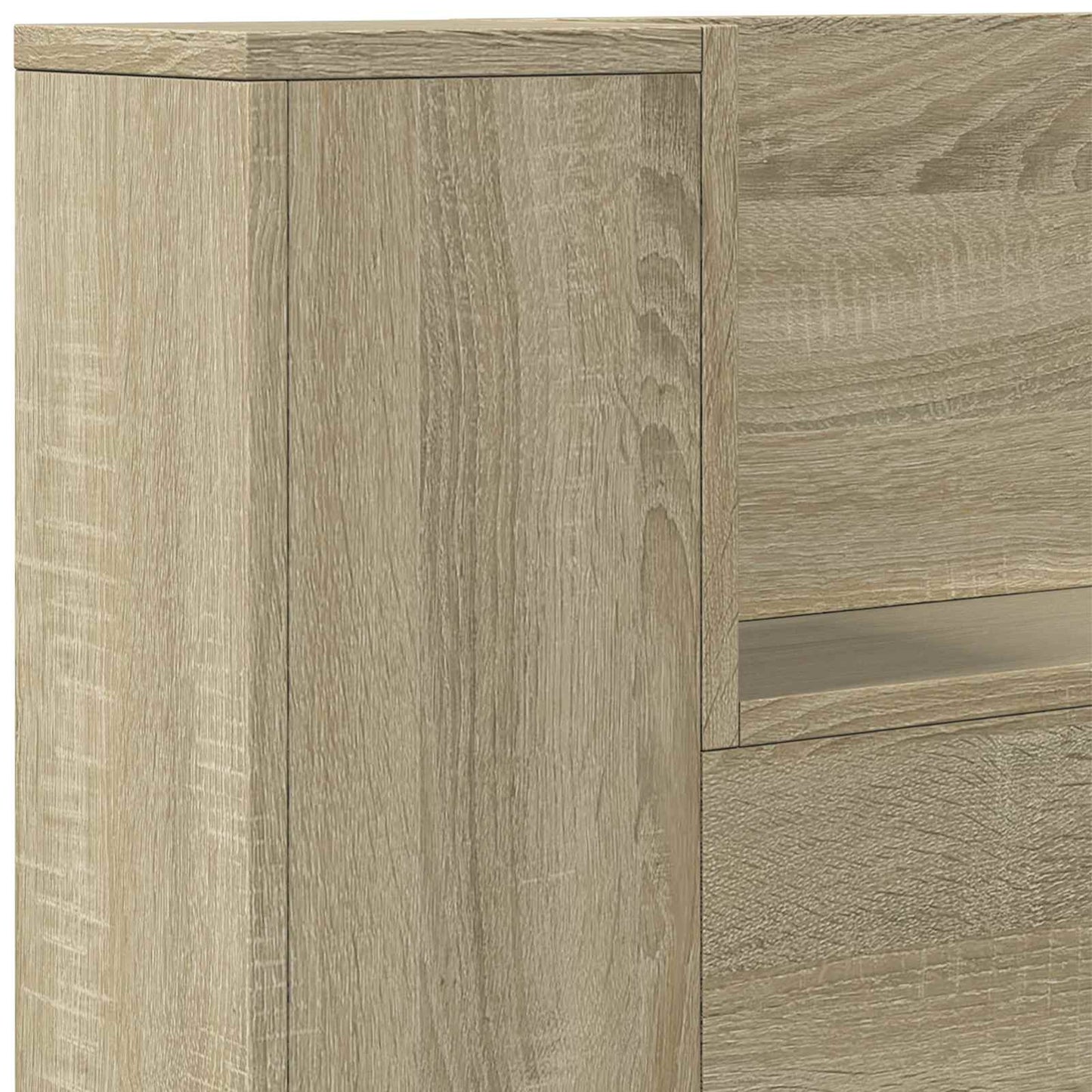 Testata con Mobile e LED Sonoma 180 x 16,5 x 103,5 cm | homemem39
