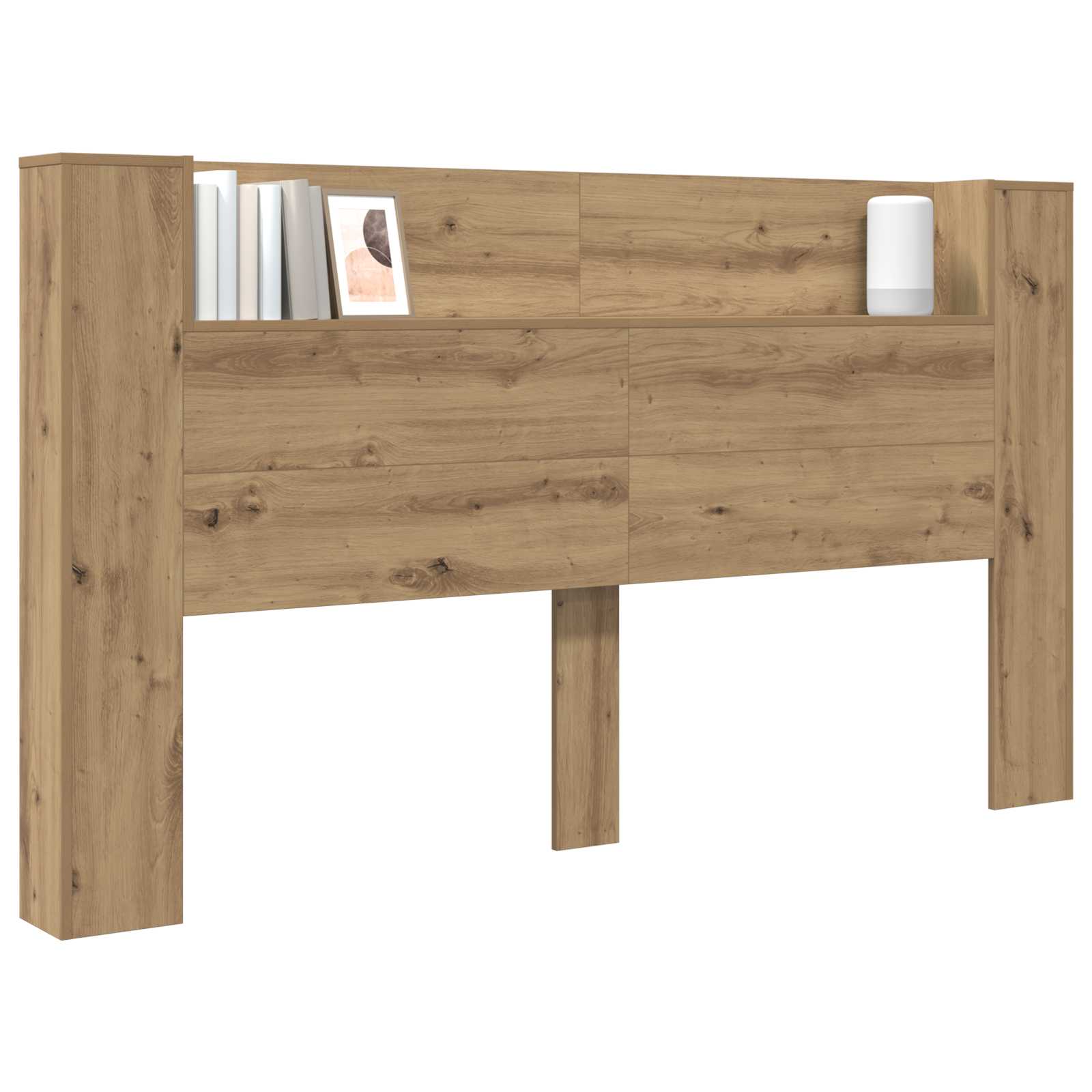 Testata con Mobile e LED Rovere Artigianale Legno multistrato | homemem39