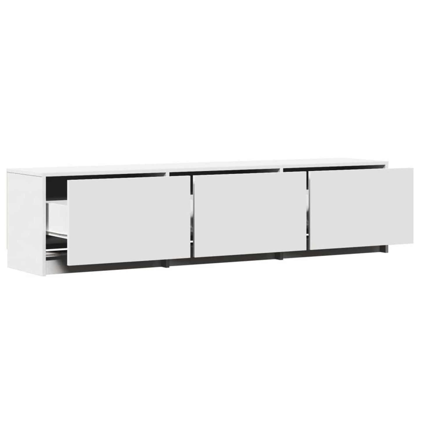Mobile TV con led Bianco 165 x 34 x 40 cm Legno multistrato | homemem39