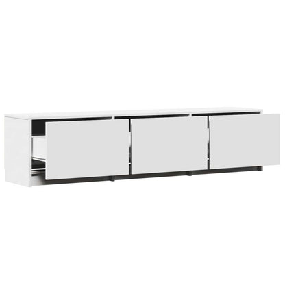 Mobile TV con led Bianco 165 x 34 x 40 cm Legno multistrato | homemem39