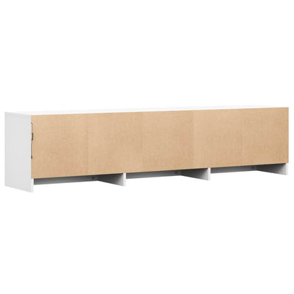 Mobile TV con led Bianco 165 x 34 x 40 cm Legno multistrato | homemem39