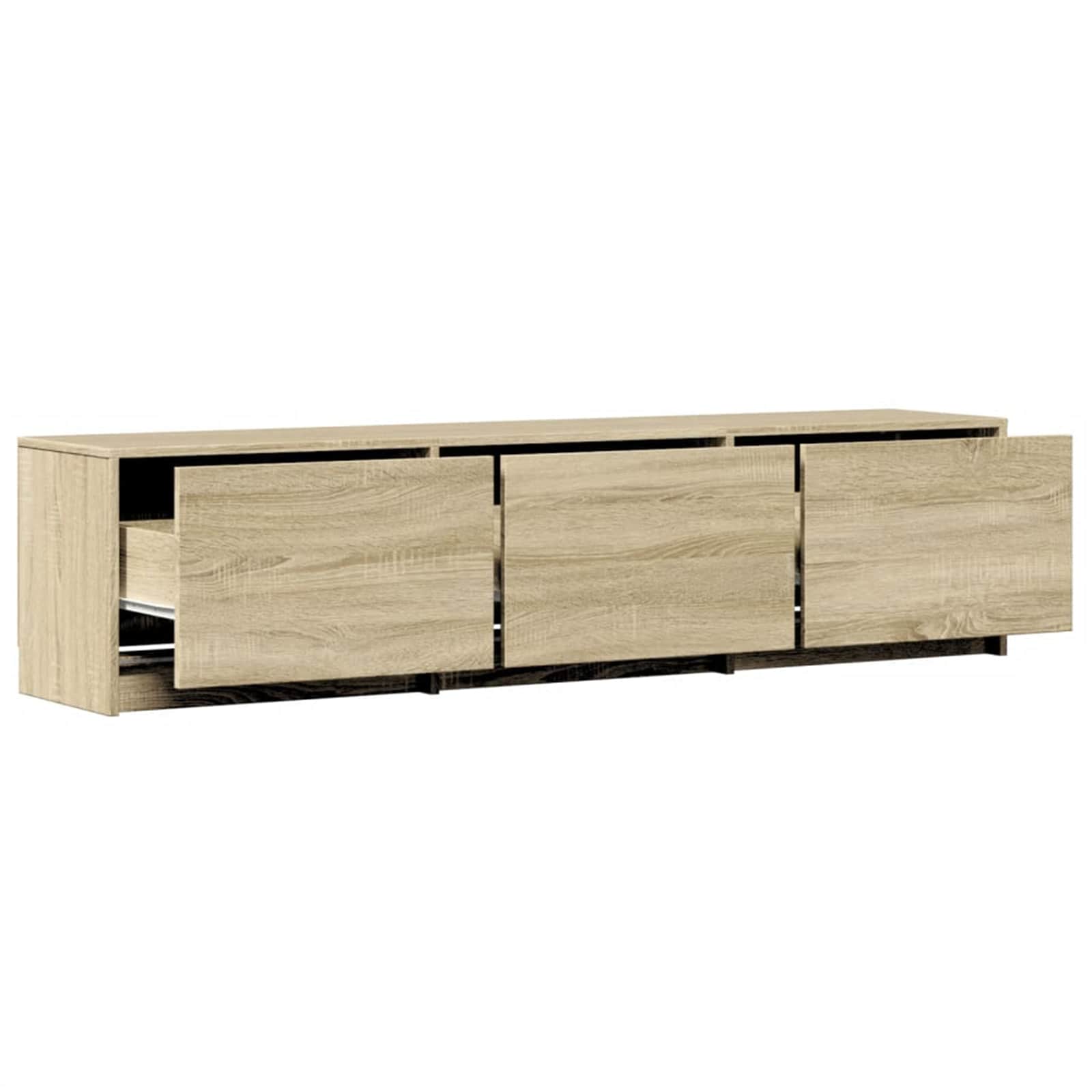 Mobile TV con led Sonoma 165 x 34 x 40 cm Legno multistrato | homemem39