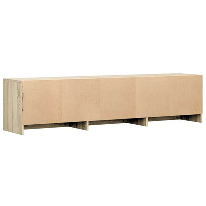 Mobile TV con led Sonoma 165 x 34 x 40 cm Legno multistrato | homemem39