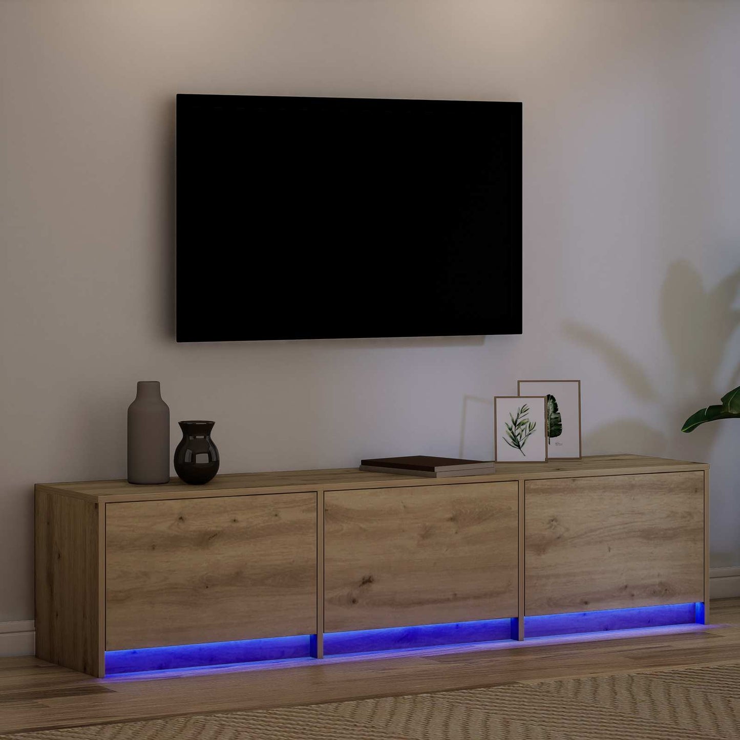 Mobile TV Rovere artigianale 165 x 34 x 40 cm Legno multistrato
