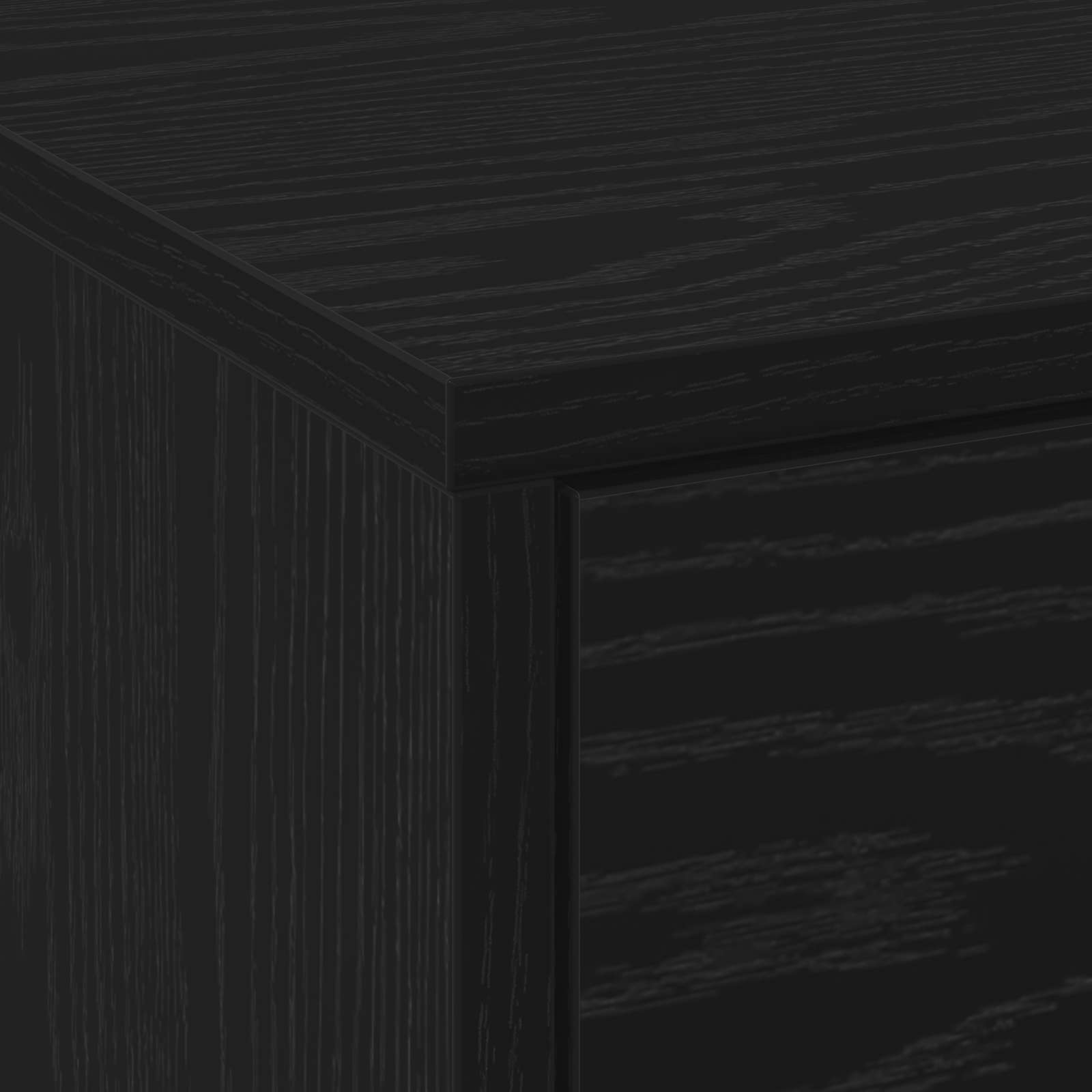 Mobile TV Rovere Nero 165 x 34 x 40 cm Legno multistrato | homemem39