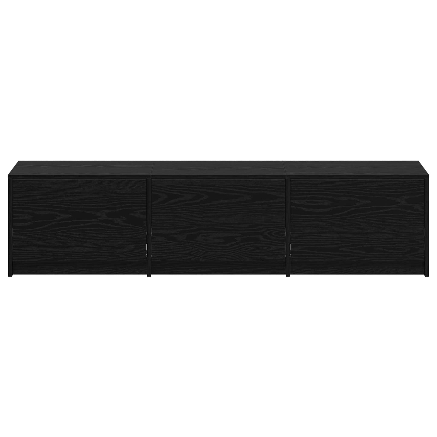 Mobile TV Rovere Nero 165 x 34 x 40 cm Legno multistrato | homemem39