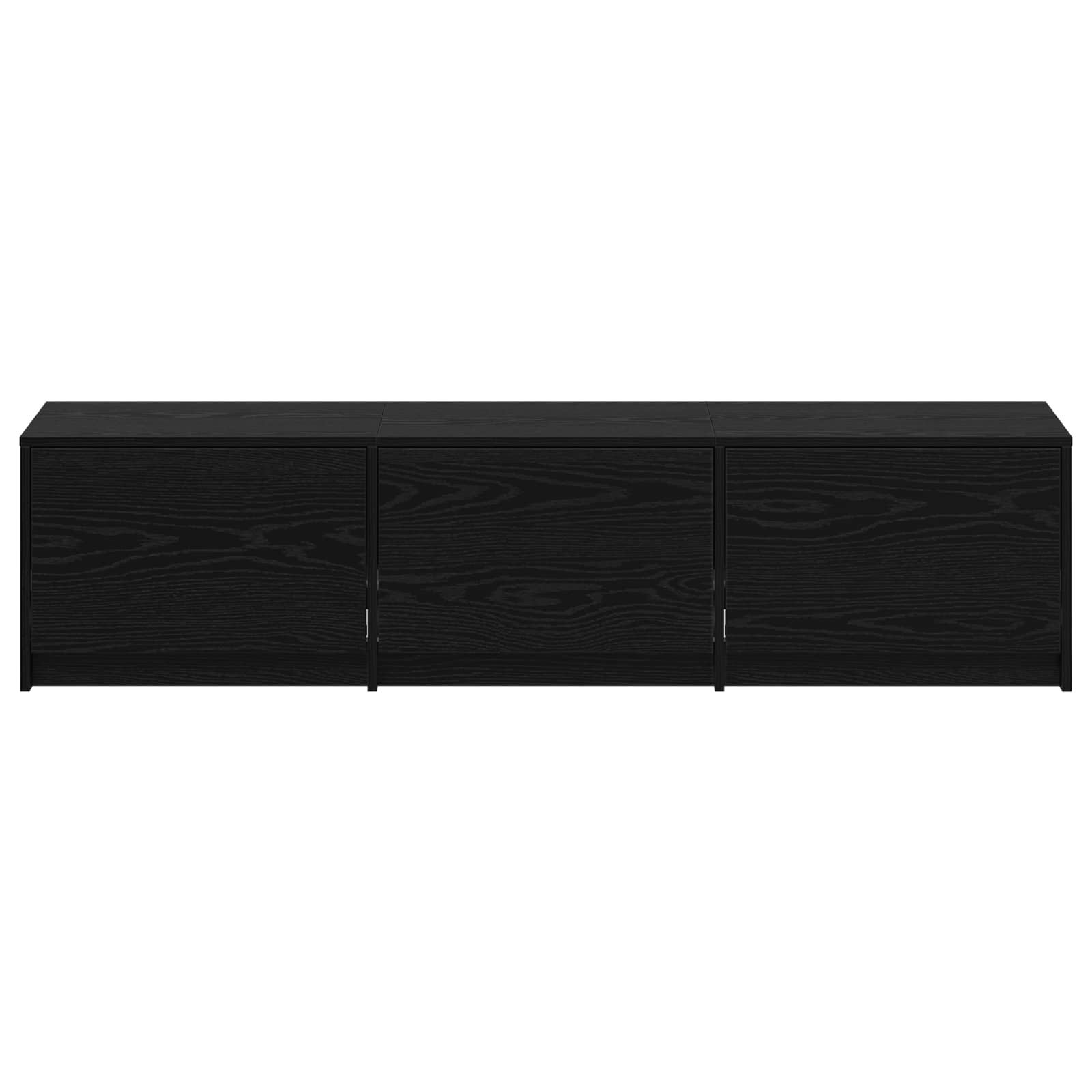 Mobile TV Rovere Nero 165 x 34 x 40 cm Legno multistrato | homemem39