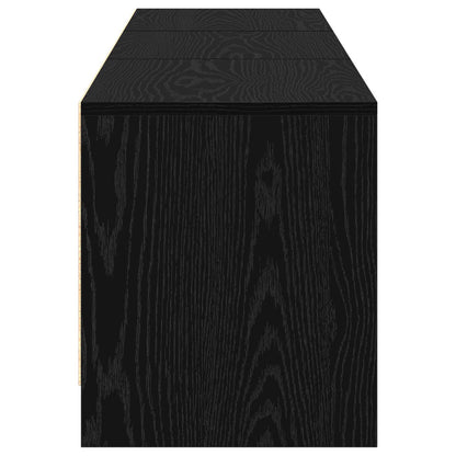 Mobile TV Rovere Nero 165 x 34 x 40 cm Legno multistrato | homemem39