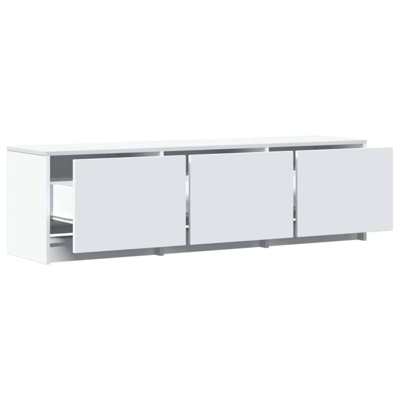 Mobile TV con led Bianco 140 x 34 x 40 cm Legno multistrato | homemem39