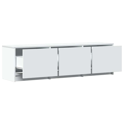 Mobile TV con led Bianco 140 x 34 x 40 cm Legno multistrato | homemem39