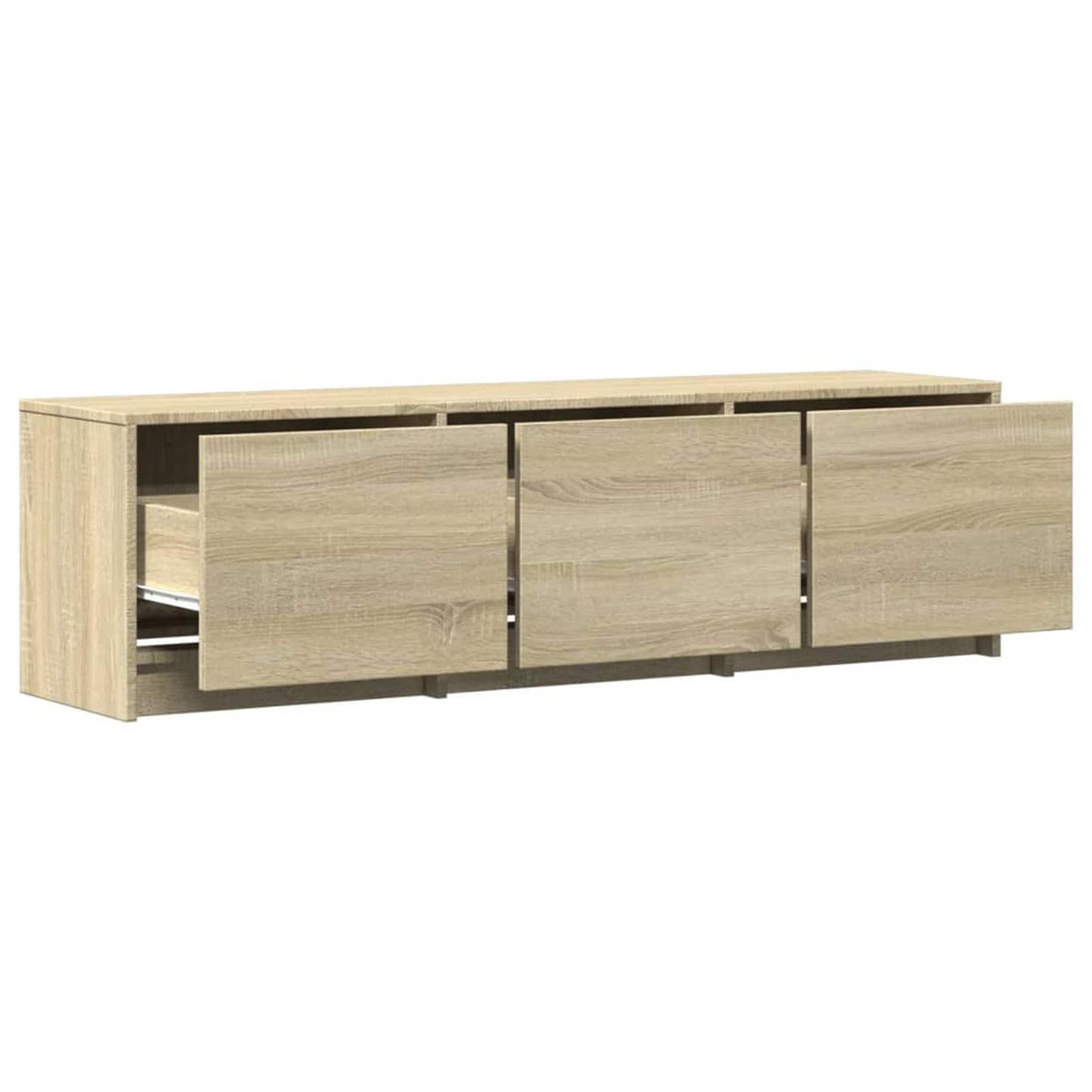 Mobile TV con led Sonoma 140 x 34 x 40 cm Legno multistrato | homemem39