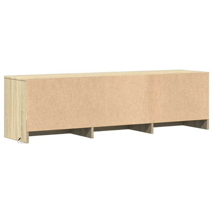 Mobile TV con led Sonoma 140 x 34 x 40 cm Legno multistrato | homemem39