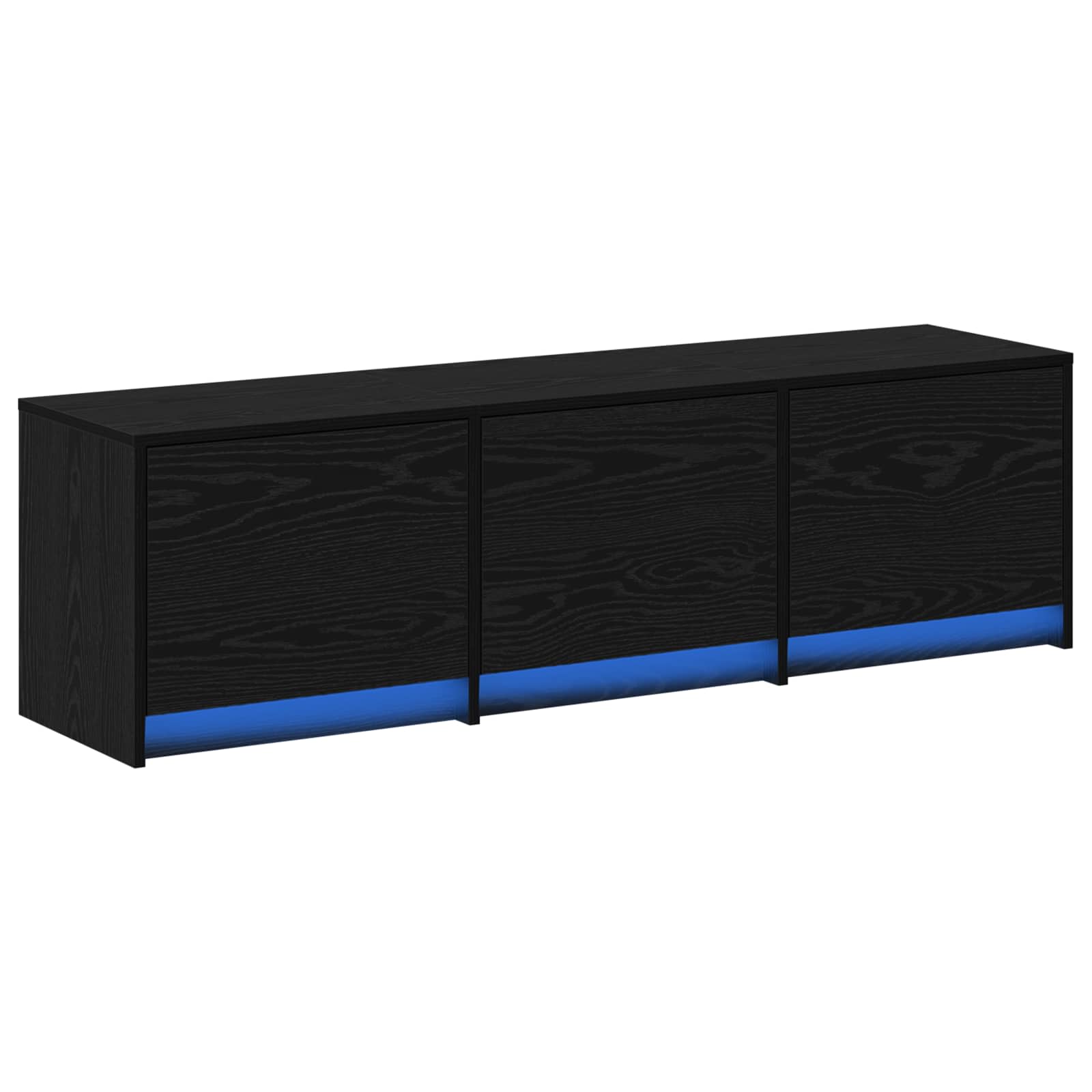Mobile TV Rovere Nero 140 x 34 x 40 cm Legno multistrato | homemem39