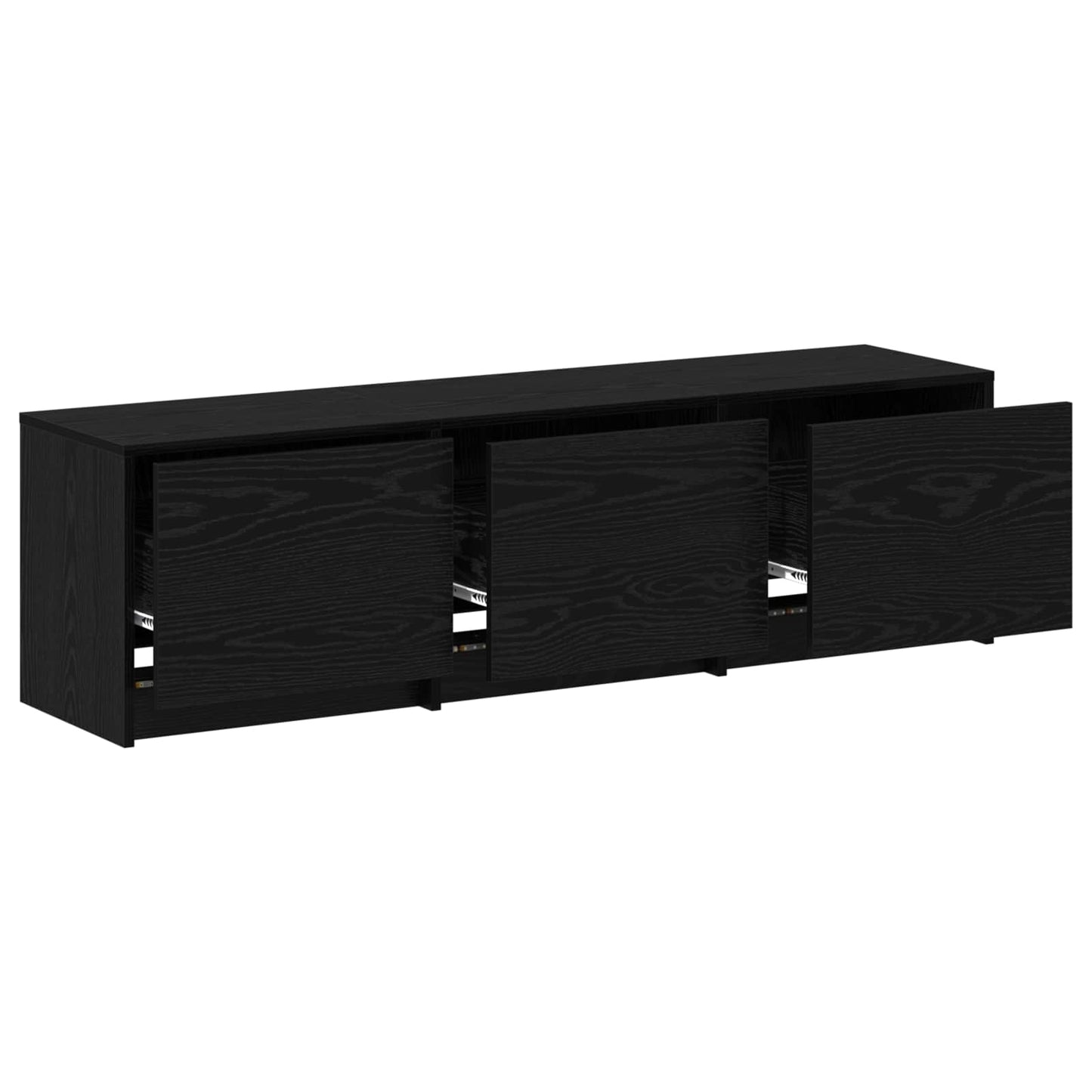 Mobile TV Rovere Nero 140 x 34 x 40 cm Legno multistrato | homemem39