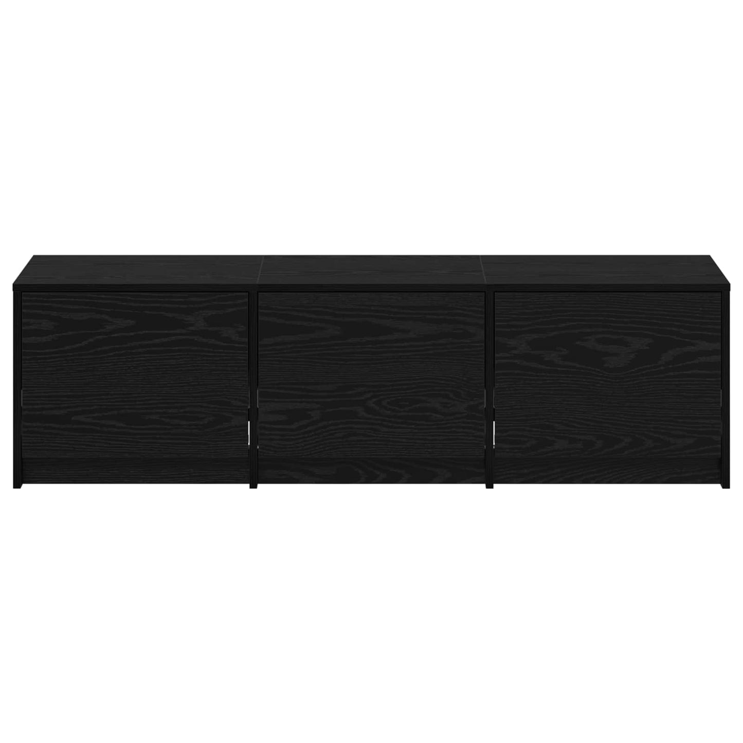 Mobile TV Rovere Nero 140 x 34 x 40 cm Legno multistrato | homemem39