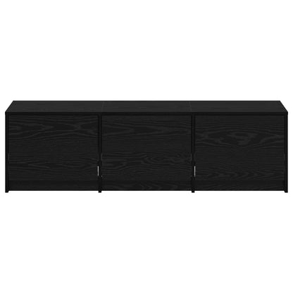 Mobile TV Rovere Nero 140 x 34 x 40 cm Legno multistrato | homemem39