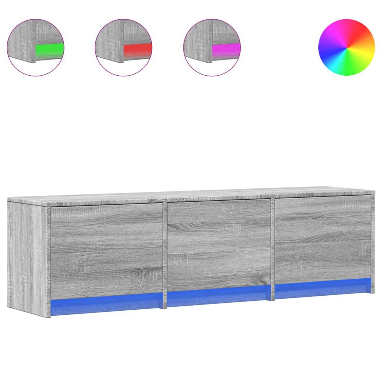 Mobile TV Grigio Sonoma 140 x 34 x 40 cm Legno multistrato | homemem39
