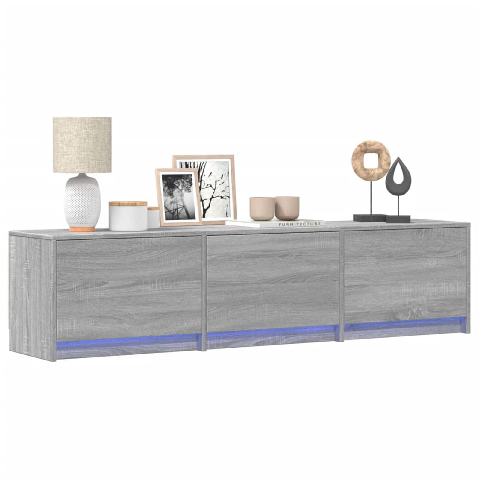 Mobile TV Grigio Sonoma 165 x 34 x 40 cm Legno multistrato | homemem39