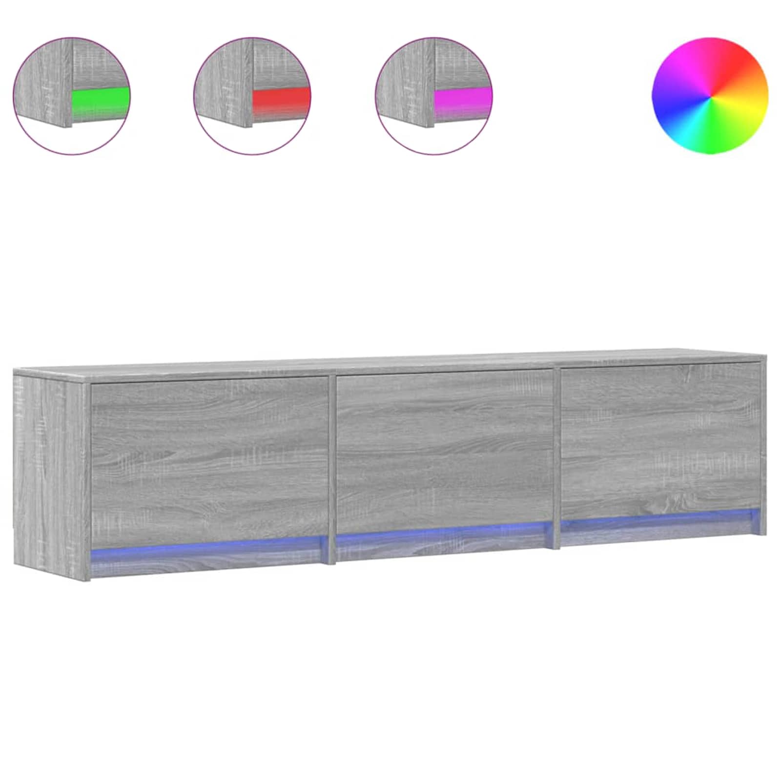 Mobile TV Grigio Sonoma 165 x 34 x 40 cm Legno multistrato | homemem39