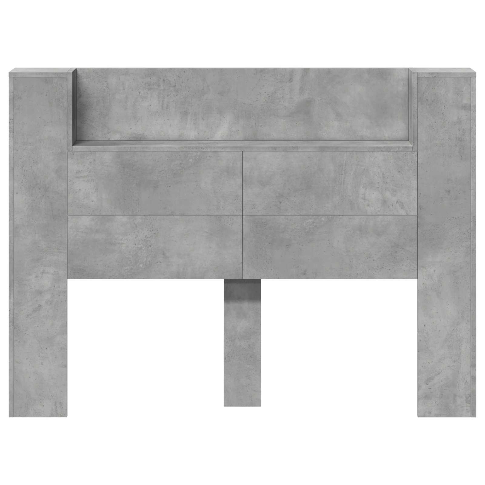 Testata con Mobile e LED Calcestruzzo 140 x 16,5 x 103,5 cm | homemem39