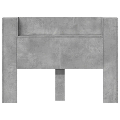 Testata con Mobile e LED Calcestruzzo 140 x 16,5 x 103,5 cm | homemem39