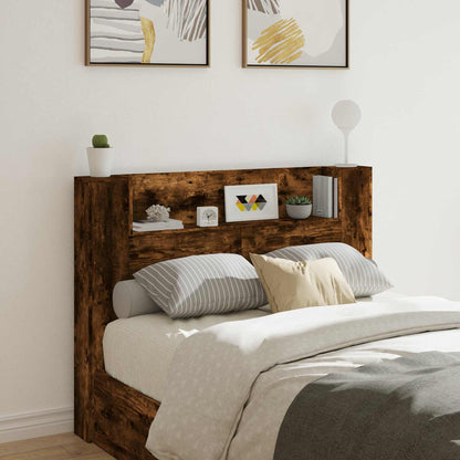 Testata con Mobile e LED Quercia Affumicata Legno multistrato | homemem39