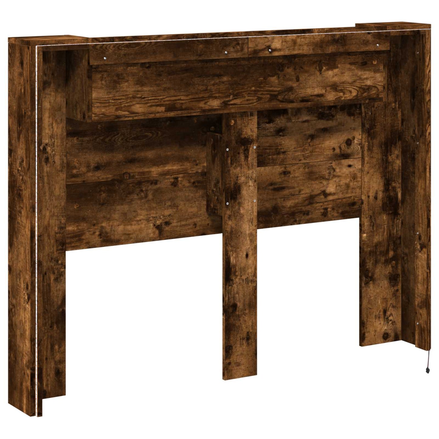 Testata con Mobile e LED Quercia Affumicata Legno multistrato | homemem39