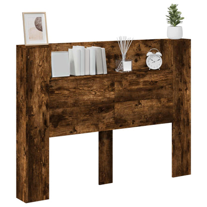 Testata con Mobile e LED Quercia Affumicata Legno multistrato | homemem39
