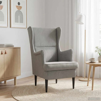 Poltrona Grigio Chiaro Velluto